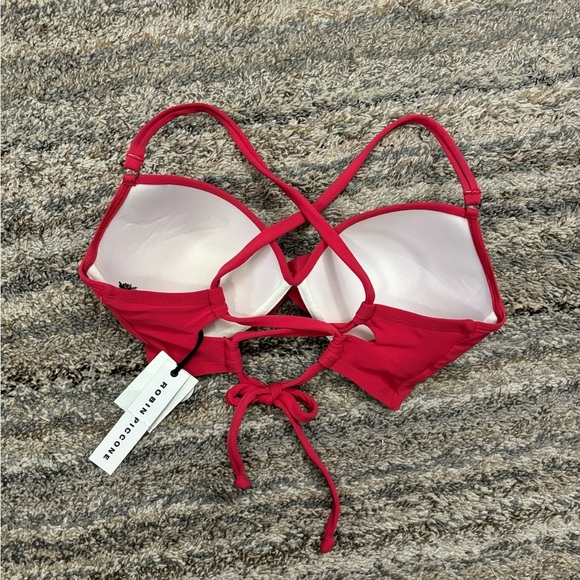 Robin Piccone Ava Pink Punch Bikini Top Sz Small NWT | Robin Piccone Bikini Top - Picture 10 of 14